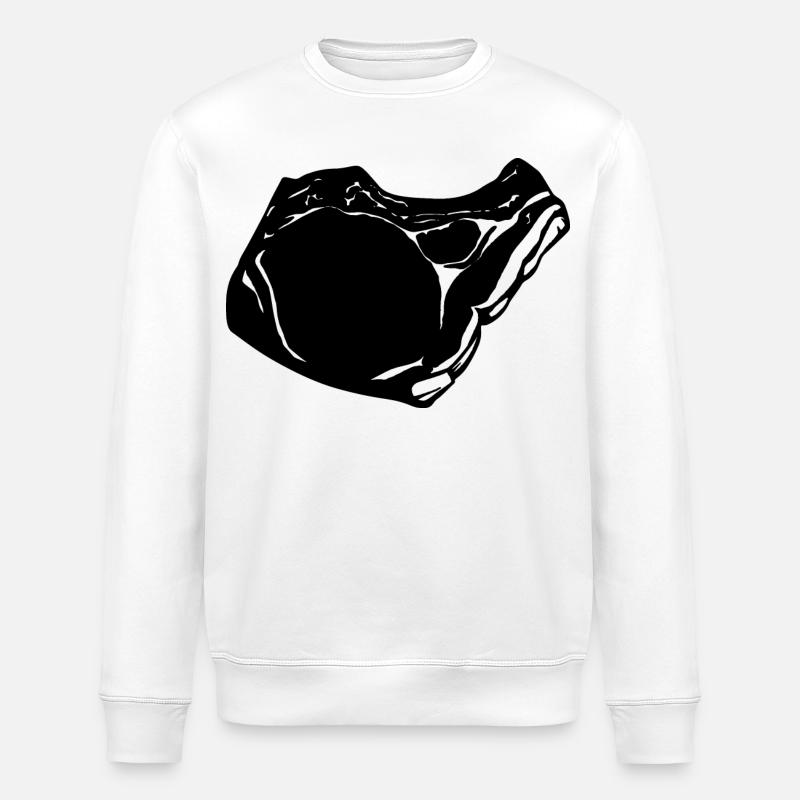 Bifteck - Sweat bio ROLLER Stanley/Stella Unisexe - blanc