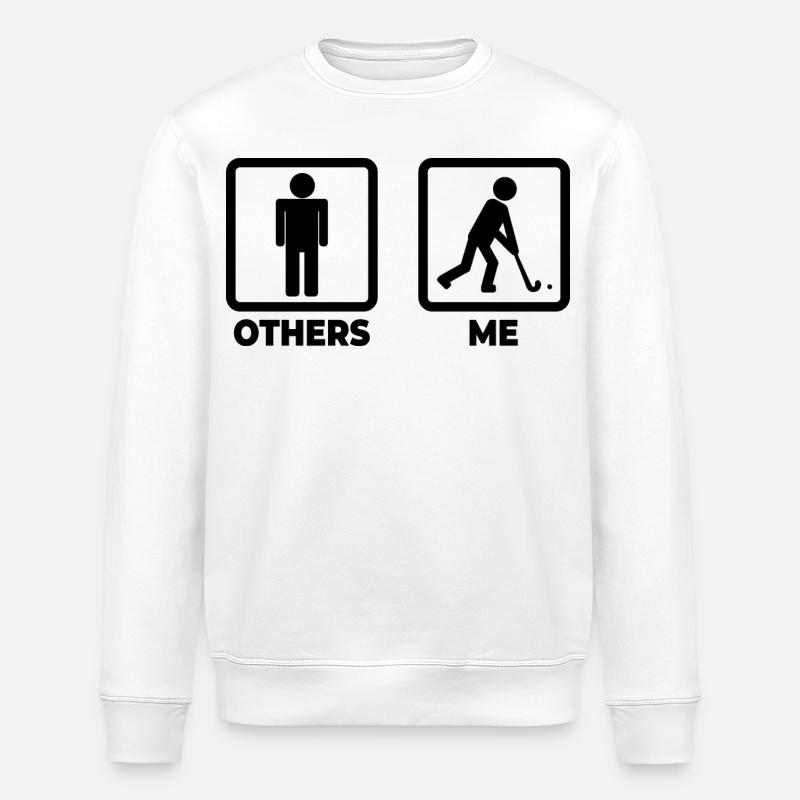 Ich als Feldhockeyspieler - Stanley/Stella Unisex Bio-Sweatshirt ROLLER - Weiß