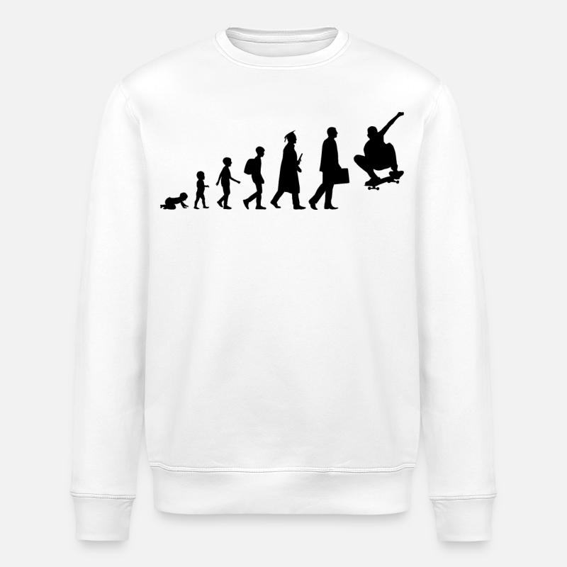 Évolution du skateur - Sweat bio ROLLER Stanley/Stella Unisexe - blanc