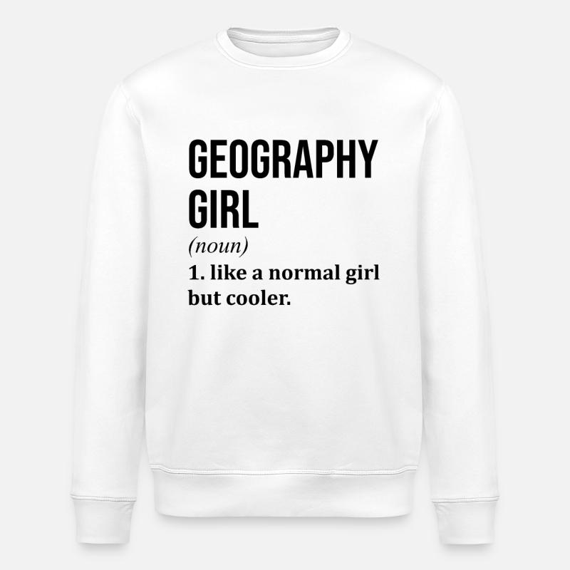 Geografie - Stanley/Stella Unisex Bio-Sweatshirt ROLLER - Weiß