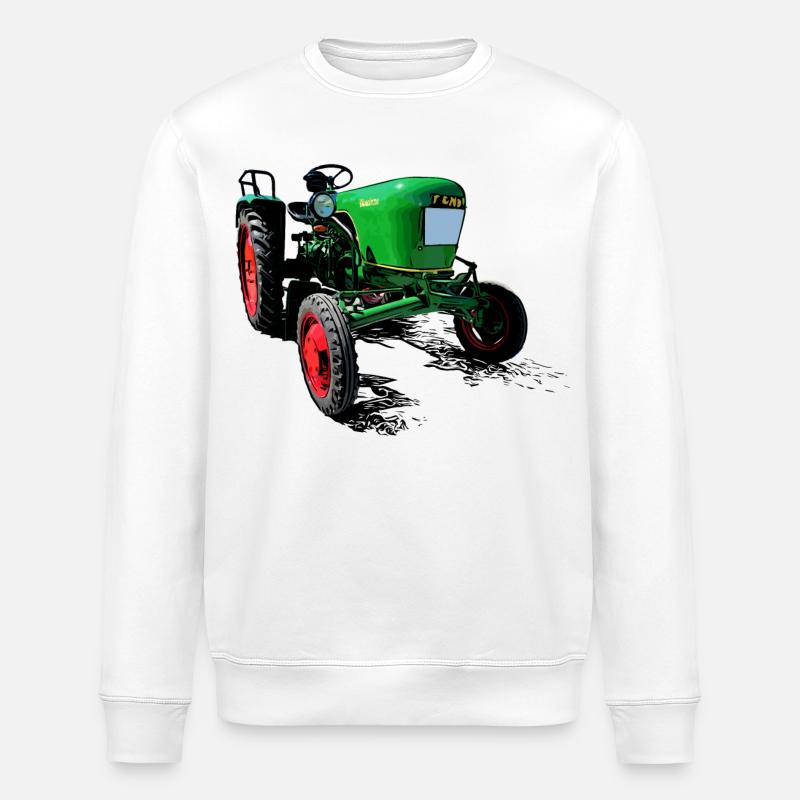 Dieselross F12 | Oldtimer-Traktor - Stanley/Stella Unisex Bio-Sweatshirt ROLLER - Weiß