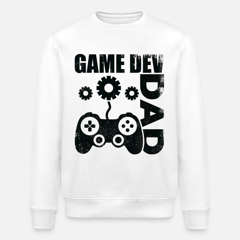 Game Dev Vater - Stanley/Stella Unisex Bio-Sweatshirt ROLLER - Weiß