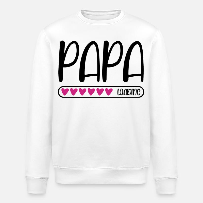 Papa loading - Stanley/Stella Unisex Bio-Sweatshirt ROLLER - Weiß
