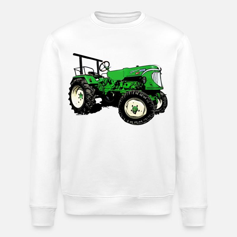 Güldner ADN-8 Haifischmaul Traktor - Stanley/Stella Unisex Bio-Sweatshirt ROLLER - Weiß
