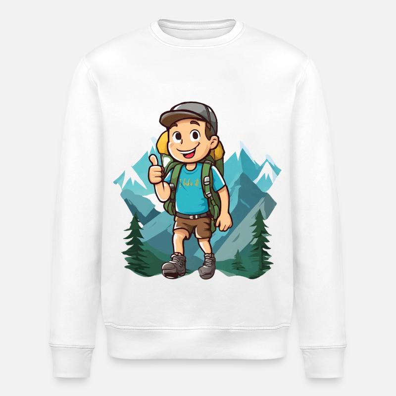 I HIKE IT - Stanley/Stella Unisex Bio-Sweatshirt ROLLER - Weiß