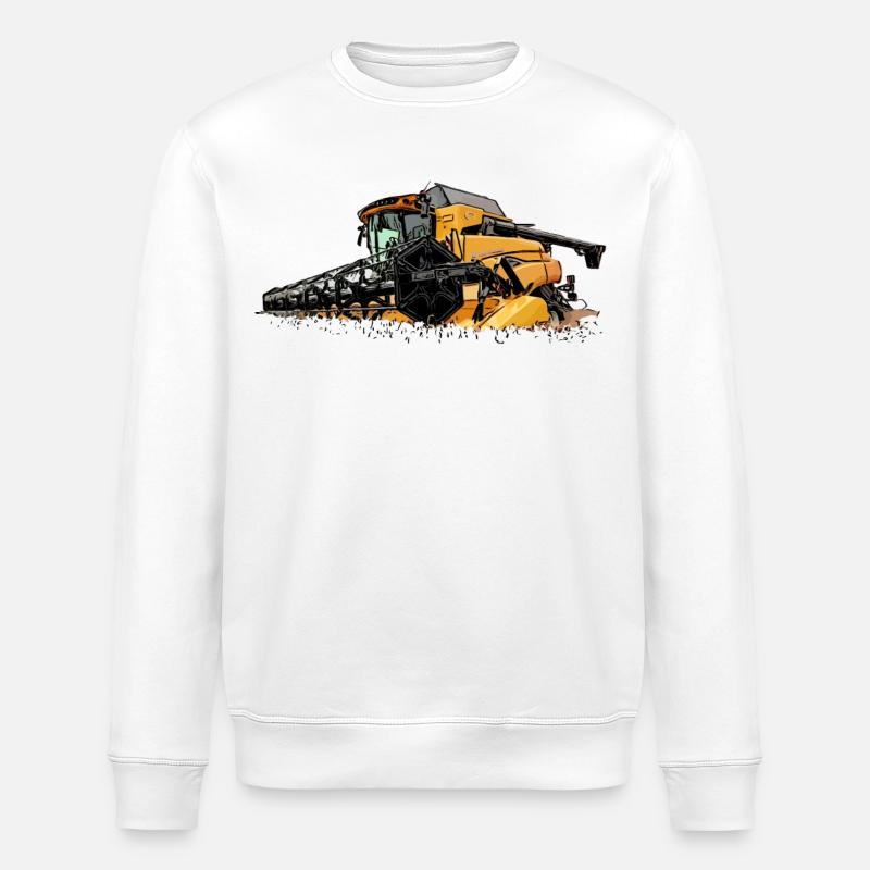 Moissonneuse-batteuse Holland CR - Sweat bio ROLLER Stanley/Stella Unisexe - blanc