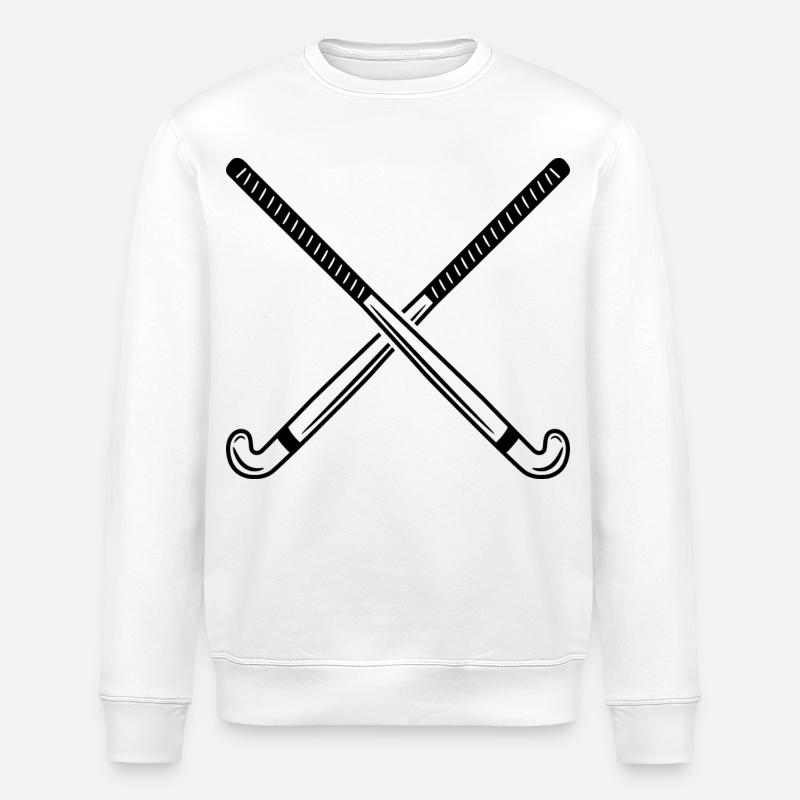 Hockeyschläger - Stanley/Stella Unisex Bio-Sweatshirt ROLLER - Weiß