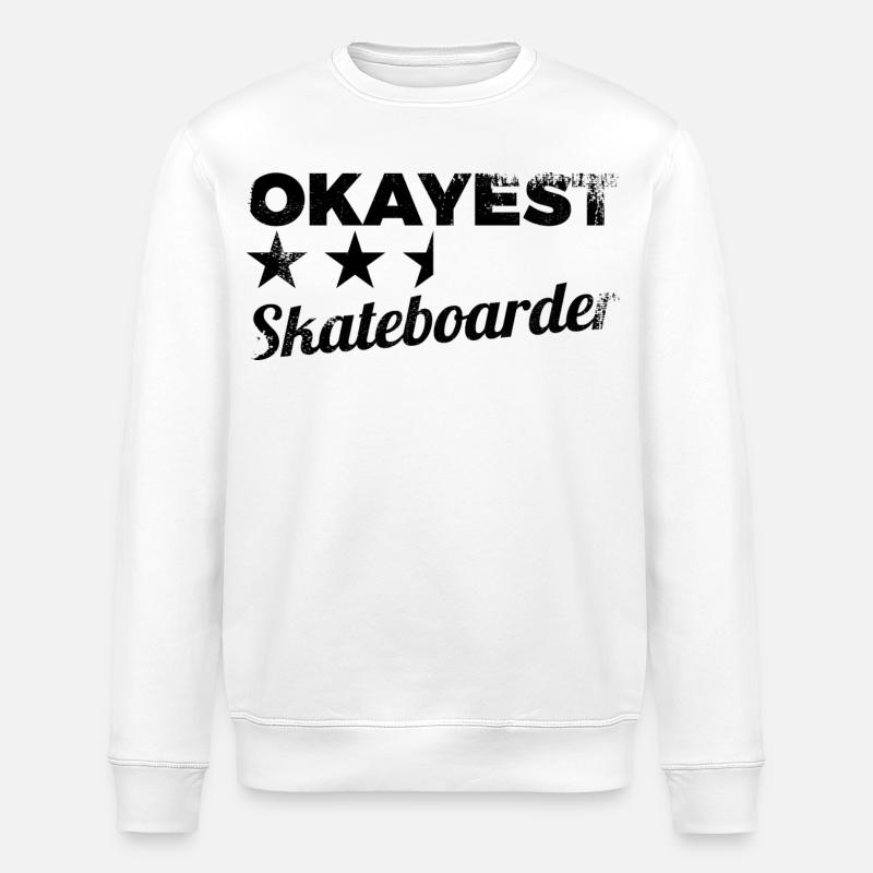 Skateboarder - Stanley/Stella Unisex Bio-Sweatshirt ROLLER - Weiß