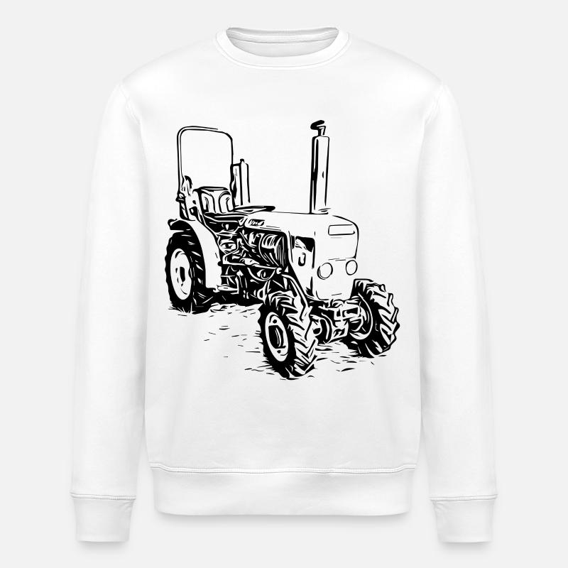 Schmalspurschlepper Traktor - Stanley/Stella Unisex Bio-Sweatshirt ROLLER - Weiß
