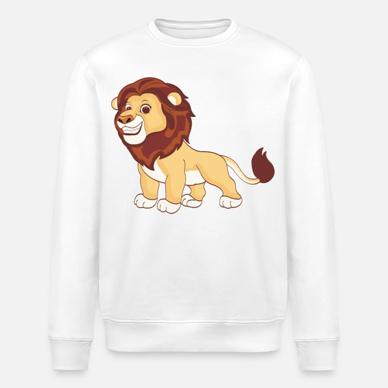 Un lion magnifique - Sweat bio ROLLER Stanley/Stella Unisexe - blanc