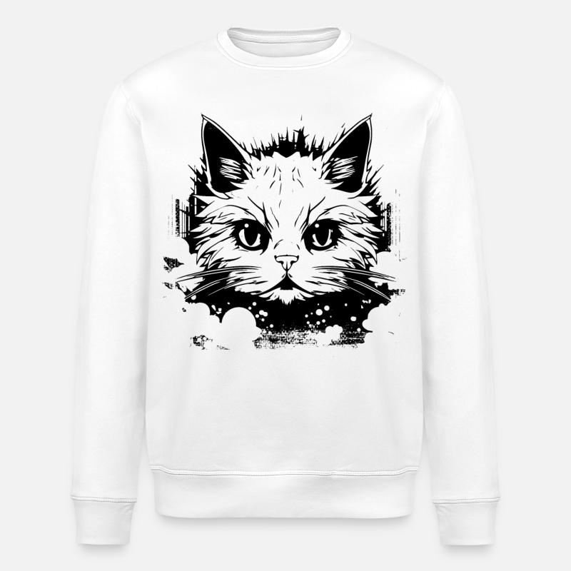 Chat Anime - Sweat bio ROLLER Stanley/Stella Unisexe - blanc