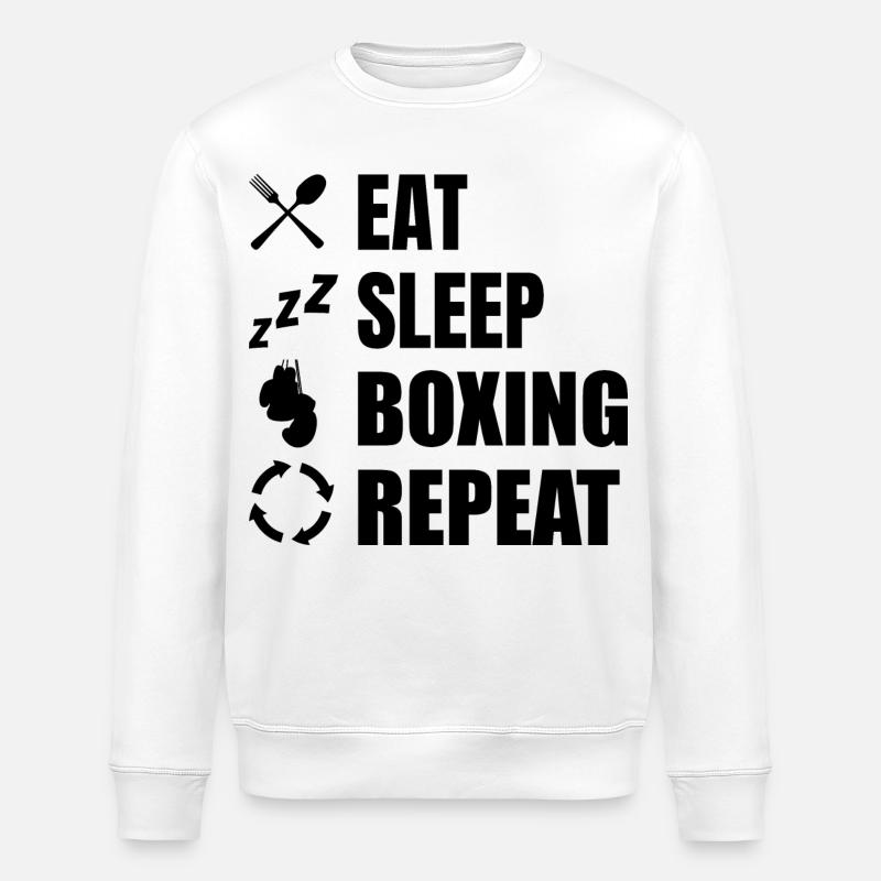 Boxen Routine - Stanley/Stella Unisex Bio-Sweatshirt ROLLER - Weiß