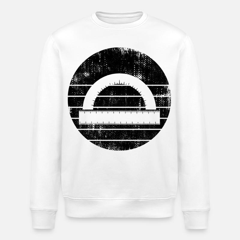 Winkelmesser Lineal - Stanley/Stella Unisex Bio-Sweatshirt ROLLER - Weiß