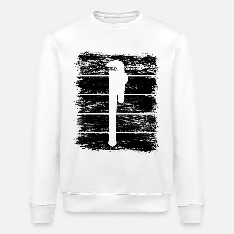 Dessin de clé à pipe - Sweat bio ROLLER Stanley/Stella Unisexe - blanc