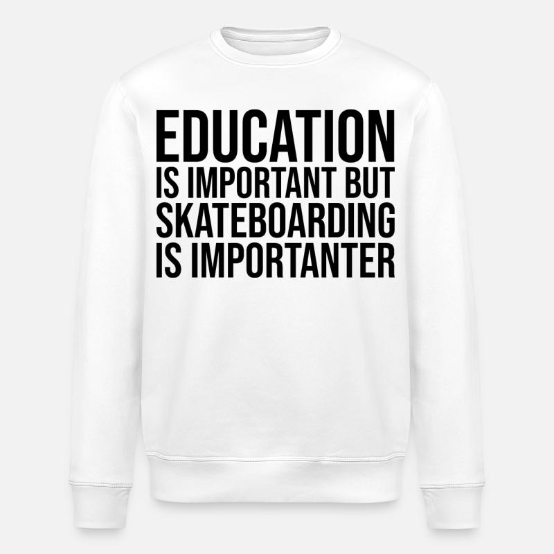 skateboard - Sweat bio ROLLER Stanley/Stella Unisexe - blanc