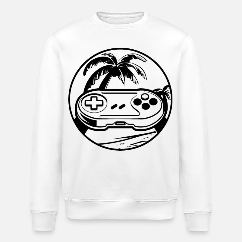 Gamepad - Stanley/Stella Unisex Bio-Sweatshirt ROLLER - Weiß