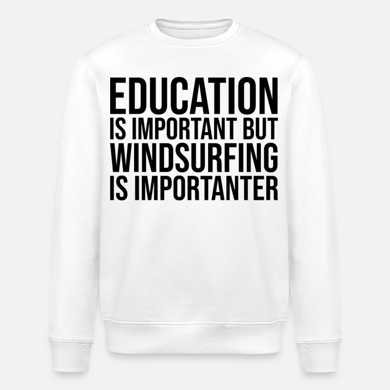 planche à voile - Sweat bio ROLLER Stanley/Stella Unisexe - blanc