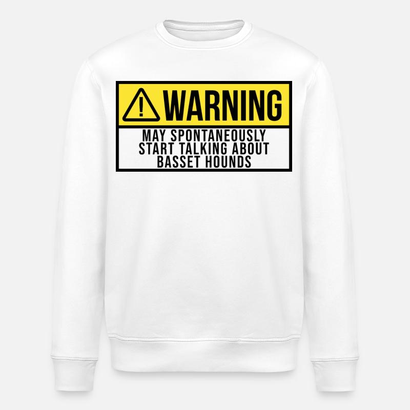 Basset Hund - Stanley/Stella Unisex Bio-Sweatshirt ROLLER - Weiß