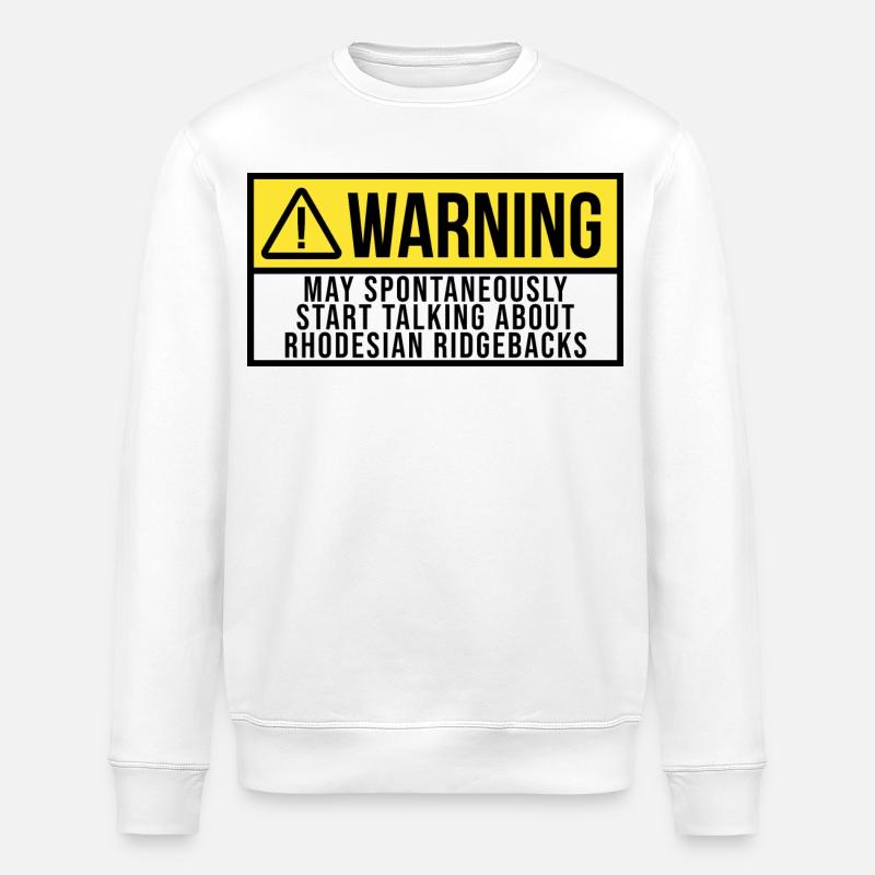 Rhodesian Ridgeback - Stanley/Stella ROLLER Unisex Organic Sweatshirt - white