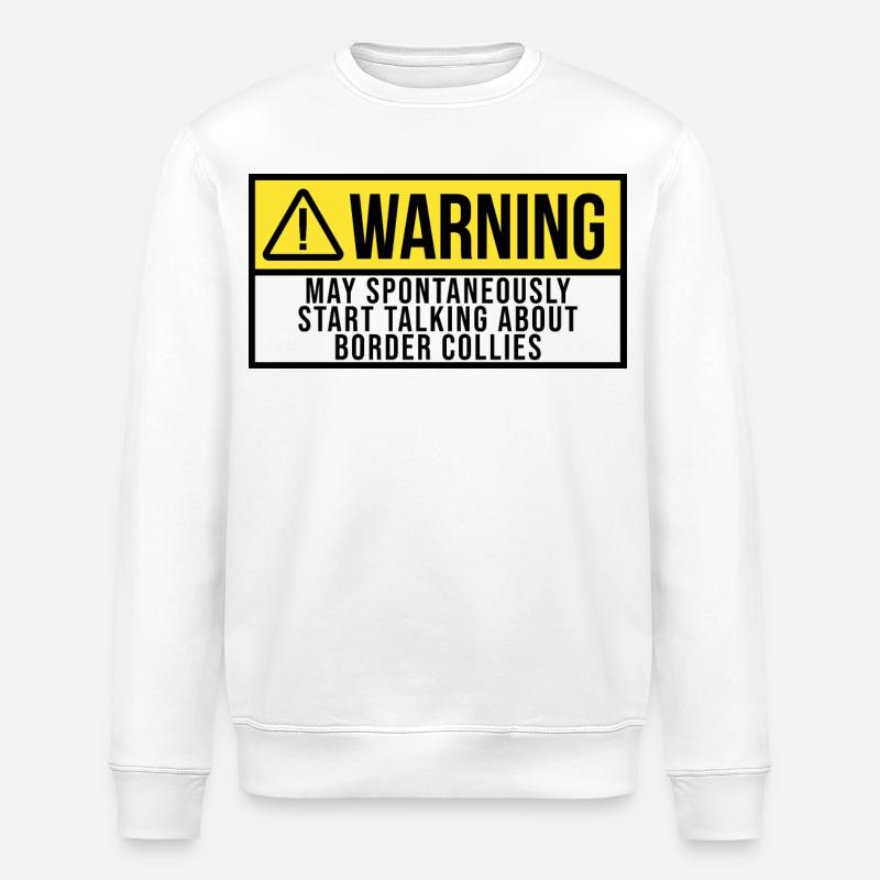 Border Collie - Stanley/Stella Unisex Bio-Sweatshirt ROLLER - Weiß