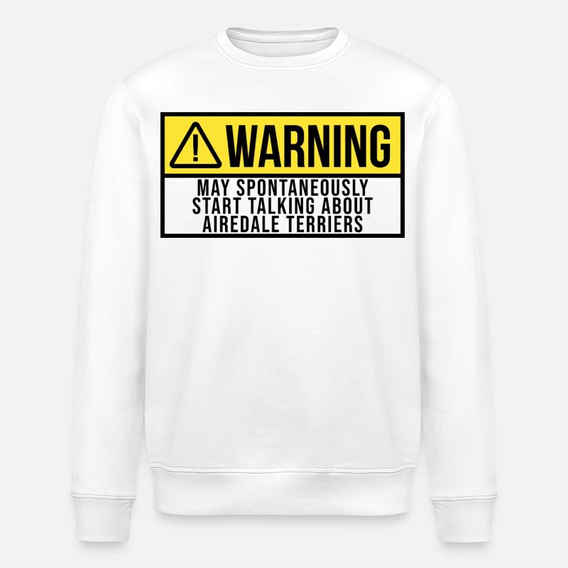 Airedale Terrier - Stanley/Stella Unisex Bio-Sweatshirt ROLLER - Weiß