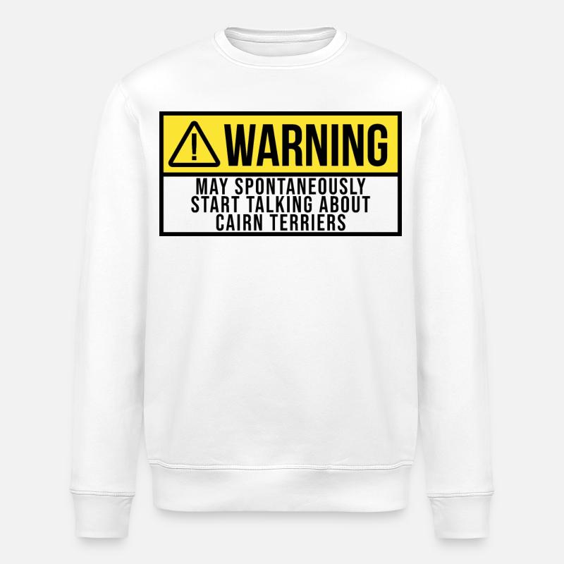 Cairn Terrier - Stanley/Stella ROLLER Unisex Organic Sweatshirt - white