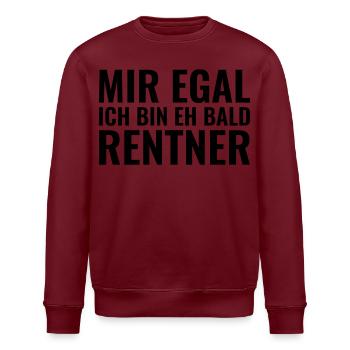 Mir egal Ich bin eh bald Rentner - Stanley/Stella Unisex Bio-Sweatshirt ROLLER - Weiß - Vorne - Nik (191cm)