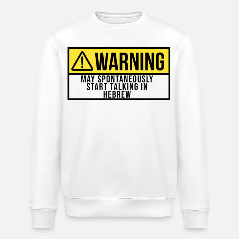 Hebräisch - Stanley/Stella Unisex Bio-Sweatshirt ROLLER - Weiß