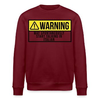 Italian - Stanley/Stella ROLLER Unisex Organic Sweatshirt - white - Front - Nik (191cm)