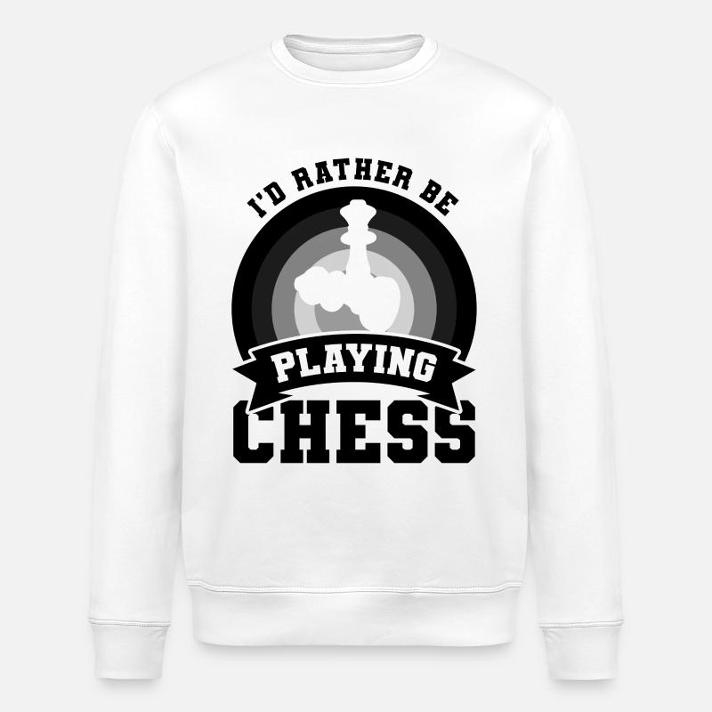 Schachspieler Witz - Stanley/Stella Unisex Bio-Sweatshirt ROLLER - Weiß