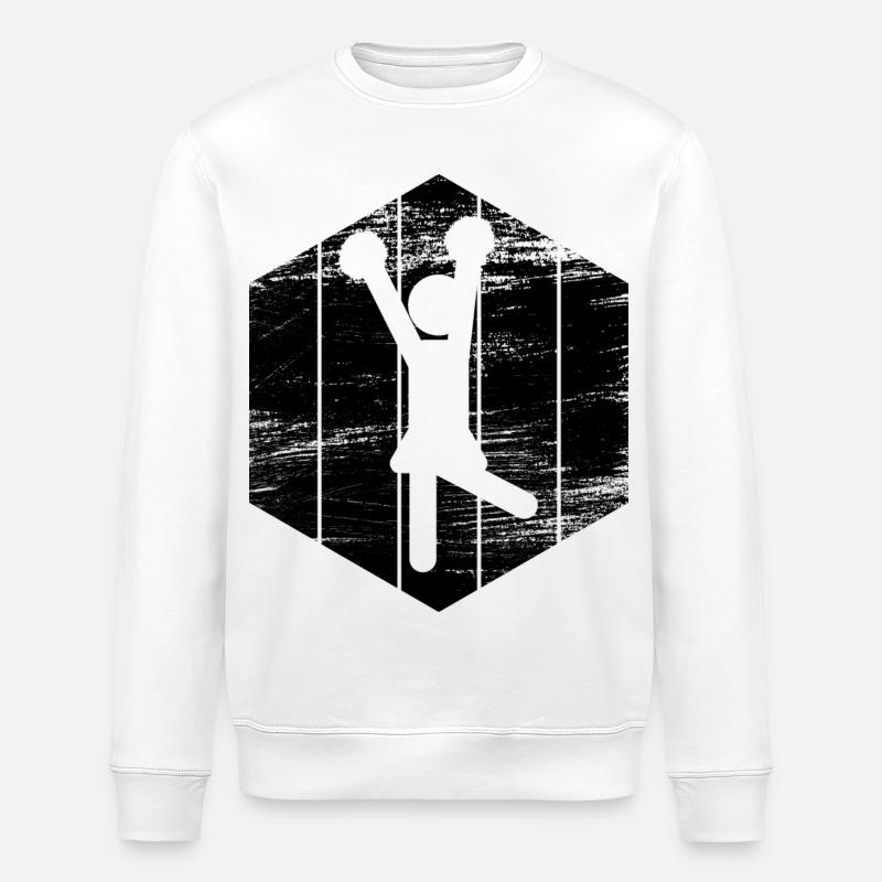 Cheerleader Strichfiguren - Stanley/Stella Unisex Bio-Sweatshirt ROLLER - Weiß