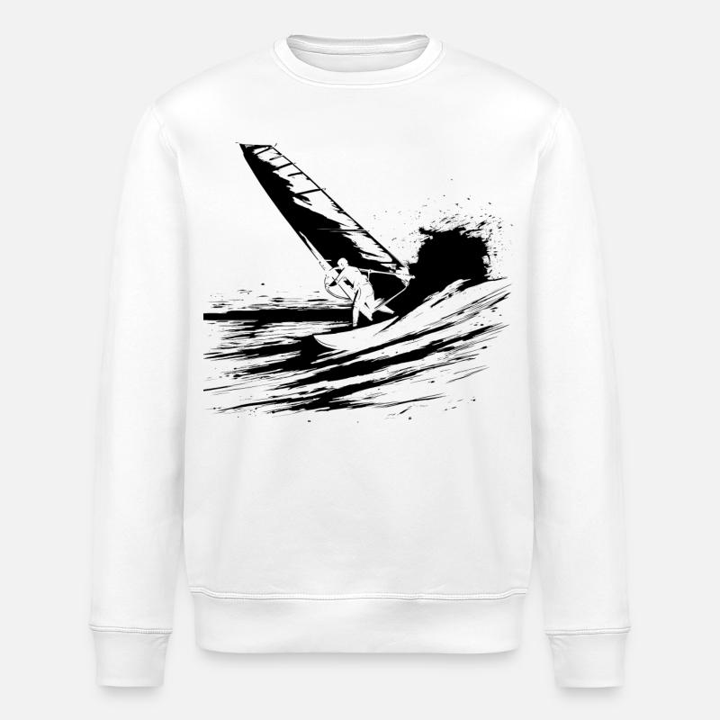 Planche à voile - Sweat bio ROLLER Stanley/Stella Unisexe - blanc