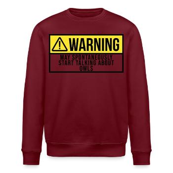 Eule - Stanley/Stella Unisex Bio-Sweatshirt ROLLER - Weiß - Vorne - Nik (191cm)