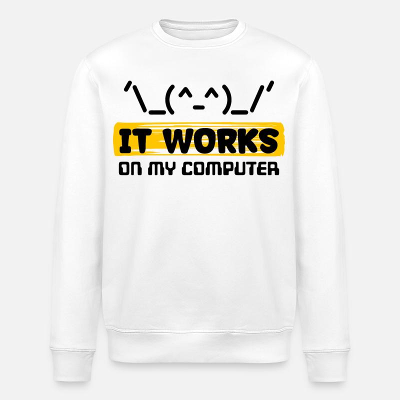 Coden Skripting Computerfreak Developer Statement - Stanley/Stella Unisex Bio-Sweatshirt ROLLER - Weiß
