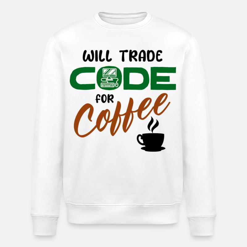 Code Statement Developer Computerfreak Informatik - Stanley/Stella ROLLER Unisex Organic Sweatshirt - white