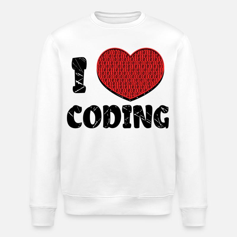 Script de code Debug Heart Statement - Sweat bio ROLLER Stanley/Stella Unisexe - blanc