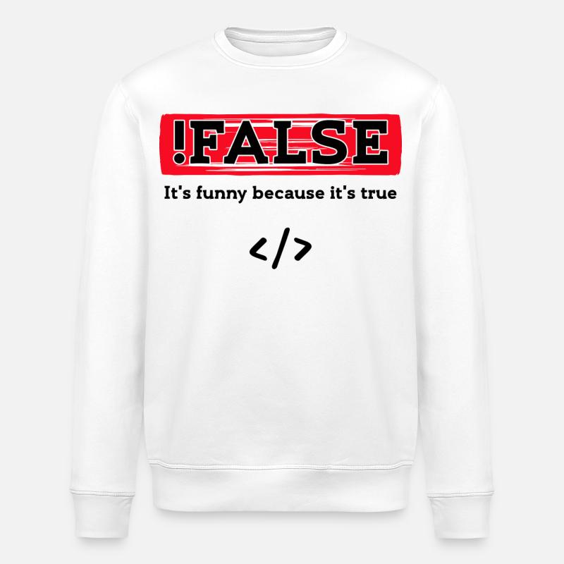 Code Debug Programmeur Développeur Dictons amusants - Sweat bio ROLLER Stanley/Stella Unisexe - blanc