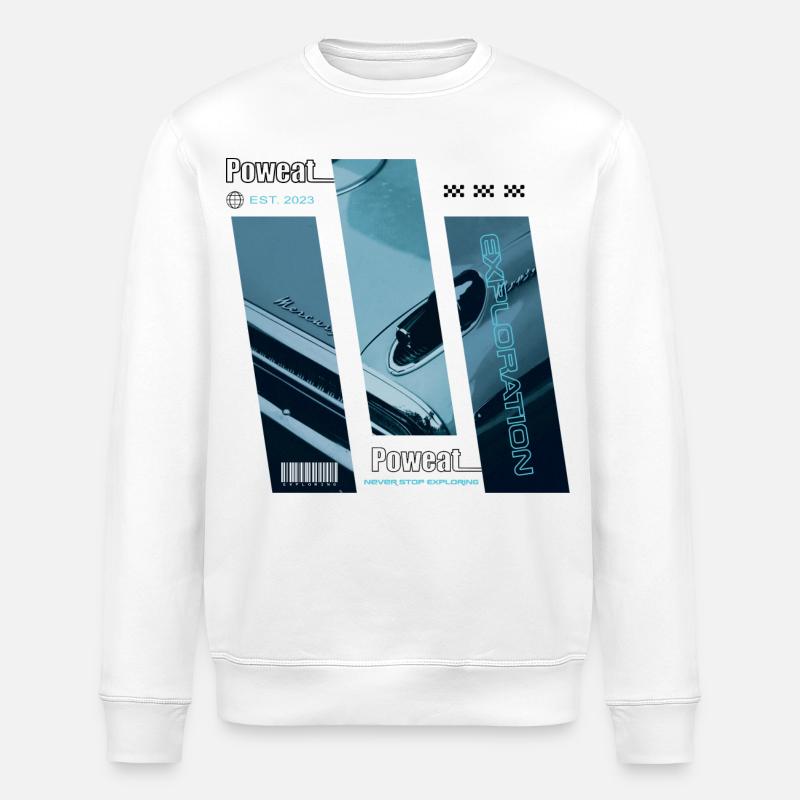 Never Stop Exploring - Stanley/Stella Unisex Bio-Sweatshirt ROLLER - Weiß