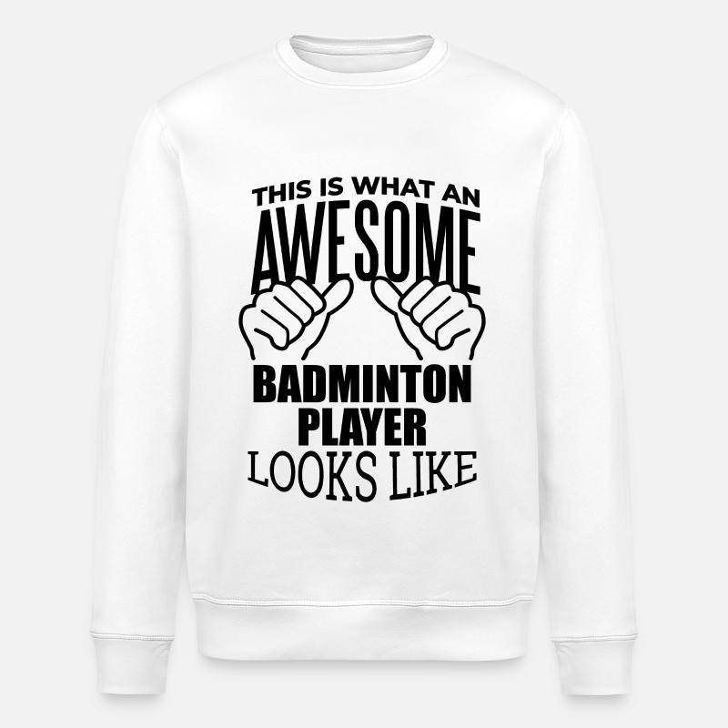 badminton - Sweat bio ROLLER Stanley/Stella Unisexe - blanc