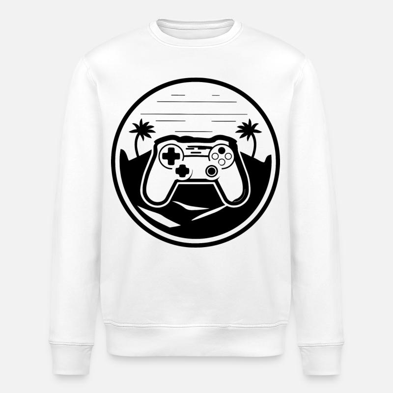 Graphismes de la manette de jeu - Sweat bio ROLLER Stanley/Stella Unisexe - blanc