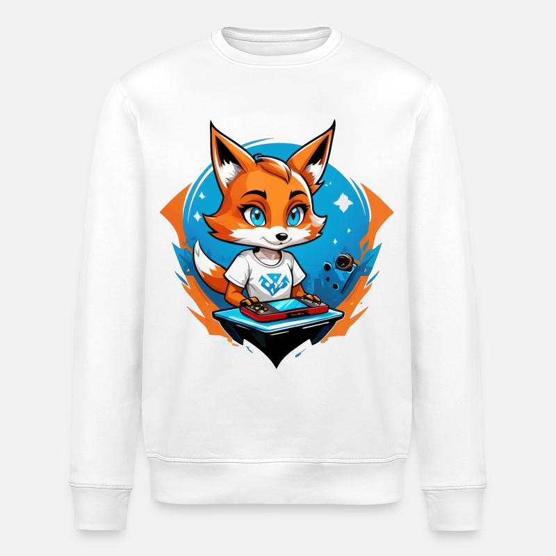 Foxie de jeu - Sweat bio ROLLER Stanley/Stella Unisexe - blanc