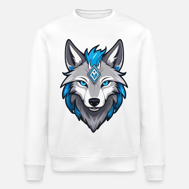Runic Viking Wolf - Stanley/Stella Unisex Bio-Sweatshirt ROLLER - Weiß