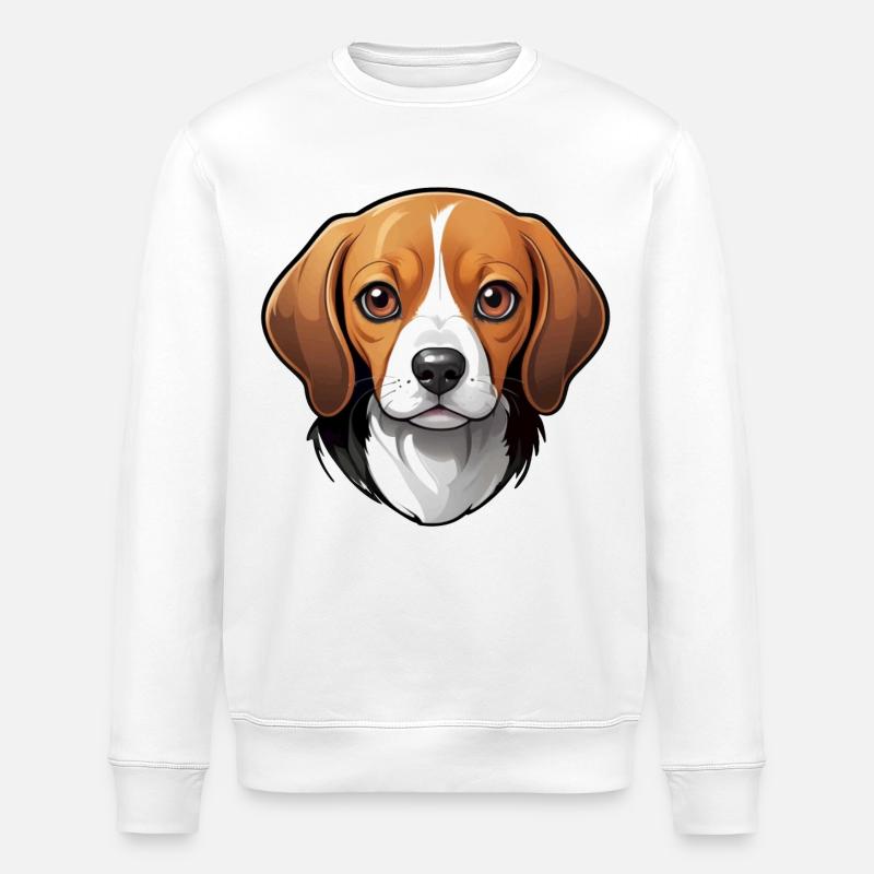 Adorable Beagle - Stanley/Stella Unisex Bio-Sweatshirt ROLLER - Weiß