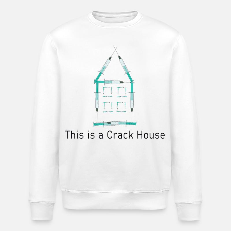 Crack Haus - Stanley/Stella Unisex Bio-Sweatshirt ROLLER - Weiß