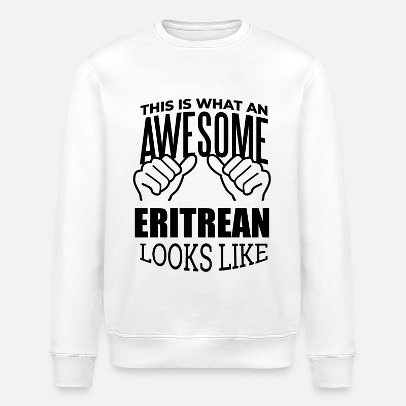 Eritrea - Stanley/Stella ROLLER Unisex Organic Sweatshirt - white