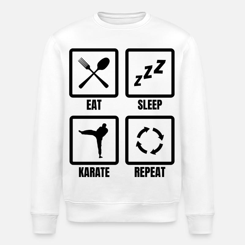 Karate Routine - Stanley/Stella Unisex Bio-Sweatshirt ROLLER - Weiß