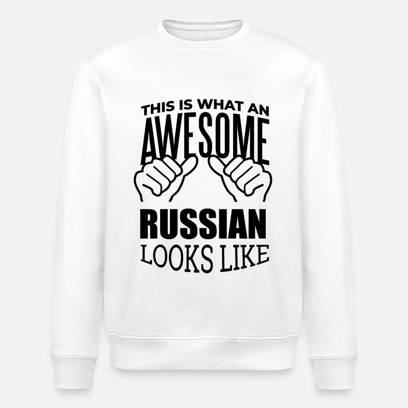 Russland - Stanley/Stella Unisex Bio-Sweatshirt ROLLER - Weiß