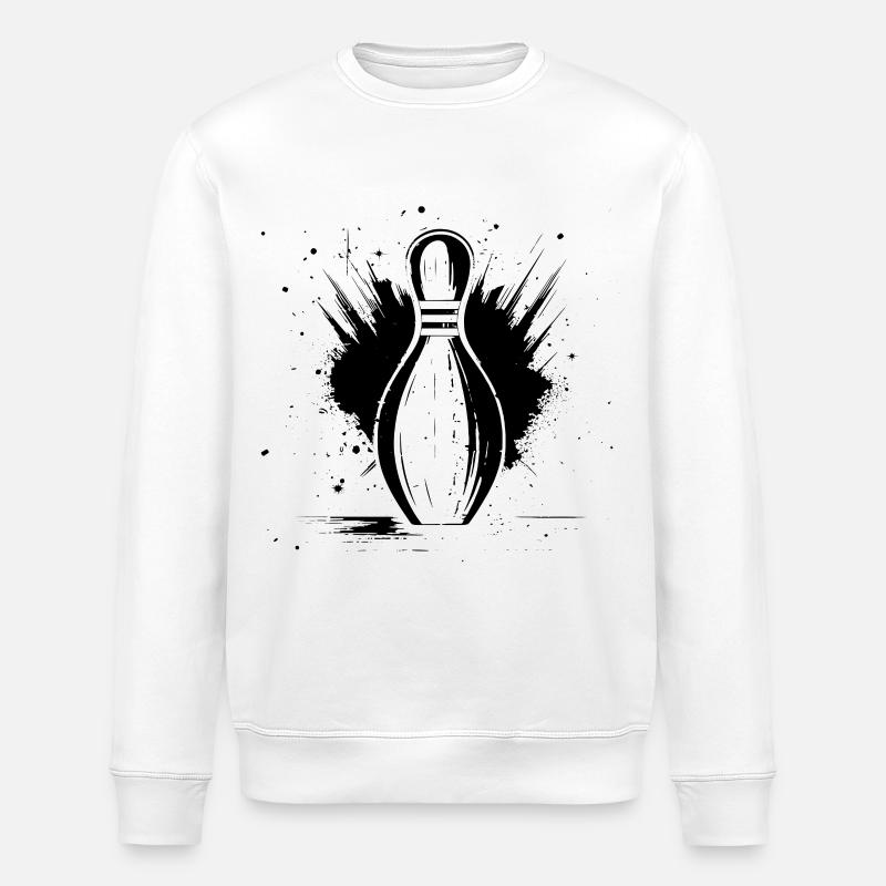 Quilles de bowling - Sweat bio ROLLER Stanley/Stella Unisexe - blanc