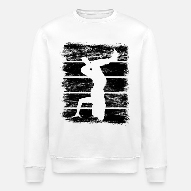 Croquis de breakdancer - Sweat bio ROLLER Stanley/Stella Unisexe - blanc