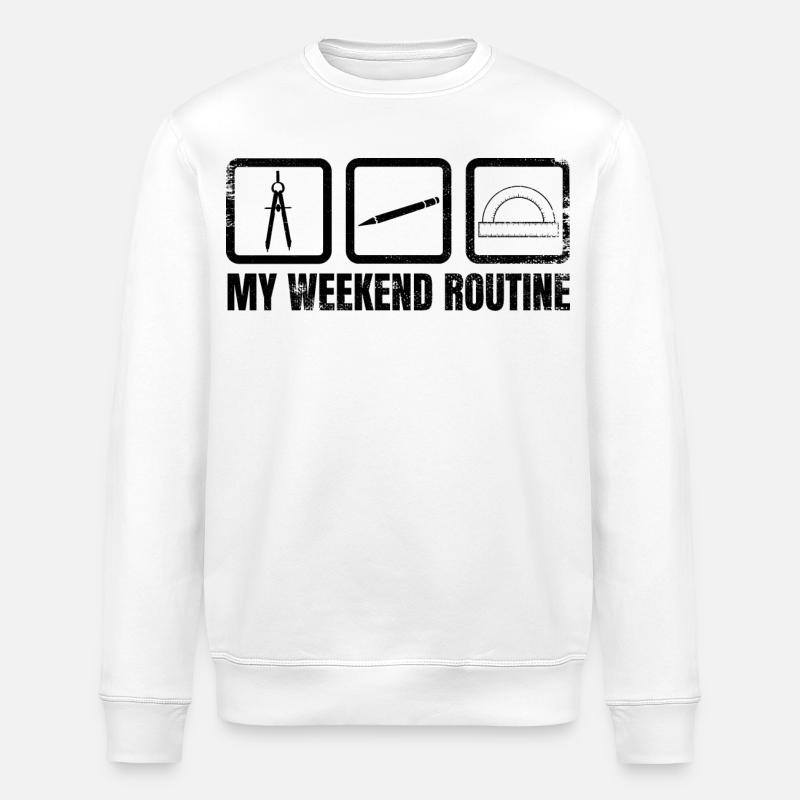 Ma routine du week-end - Sweat bio ROLLER Stanley/Stella Unisexe - blanc